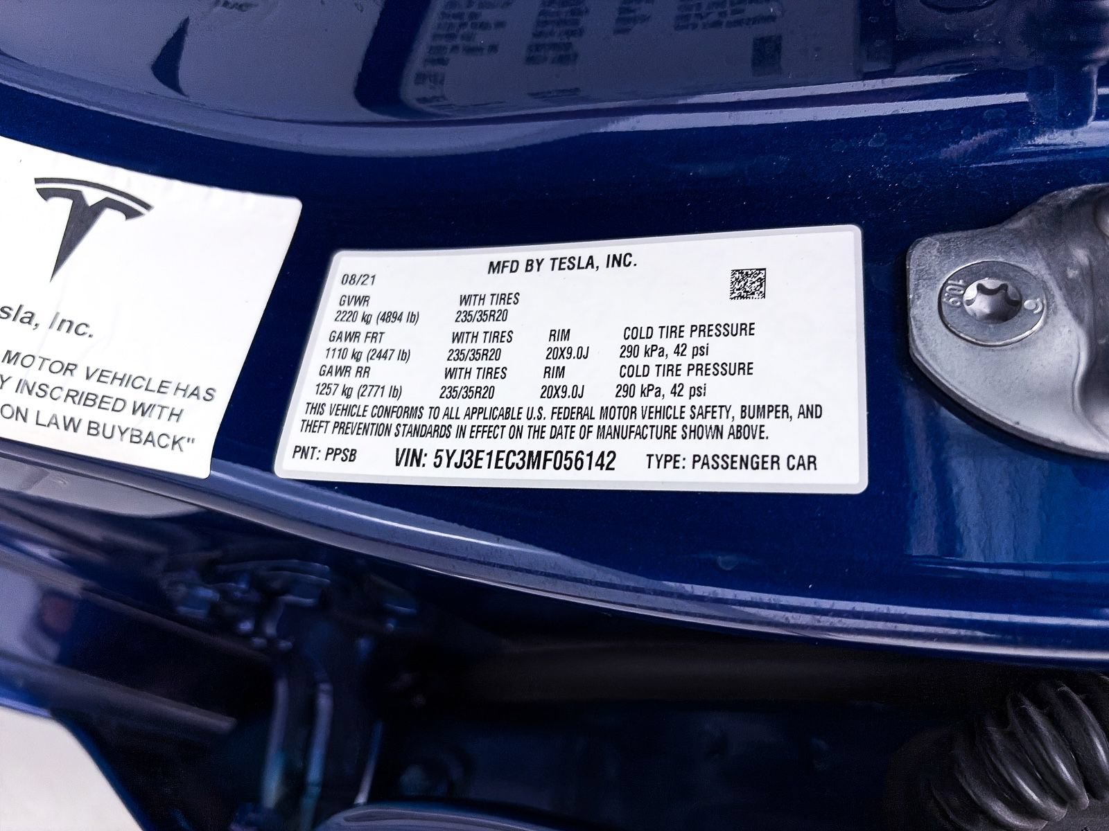 Used 2021 Tesla Model 3 Performance AWD/4WD image 34