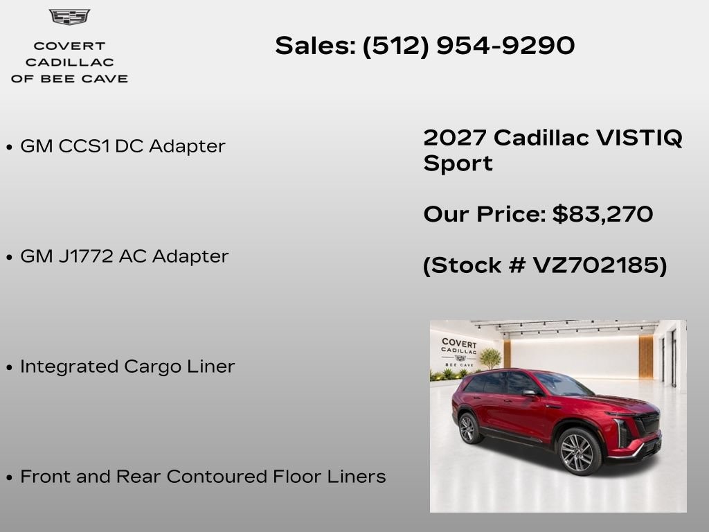 New 2027 Cadillac Vistiq Sport w/ LPO, Floor Liner Package AWD/4WD image 13