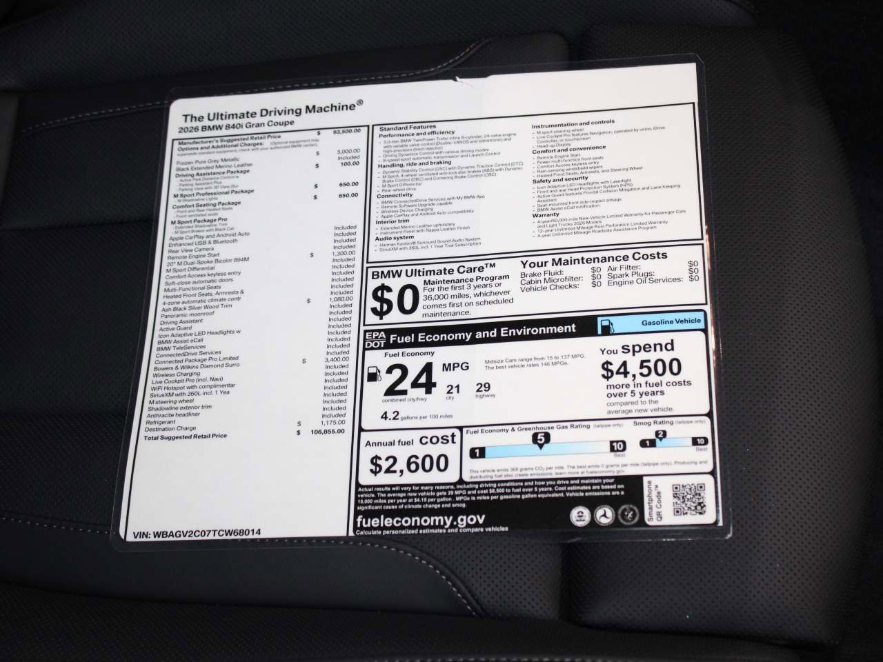 New 2026 BMW 840i w/ M Sport Professional Package image 25