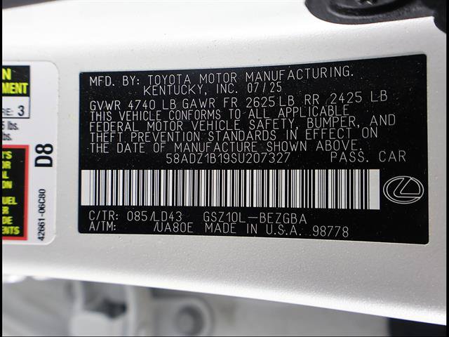 Certified 2025 Lexus ES 350 w/ Premium Package FWD image 12