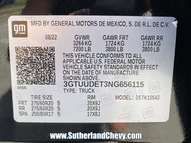 Used 2022 GMC Sierra 1500 SLT w/ SLT Premium Plus Package image 60