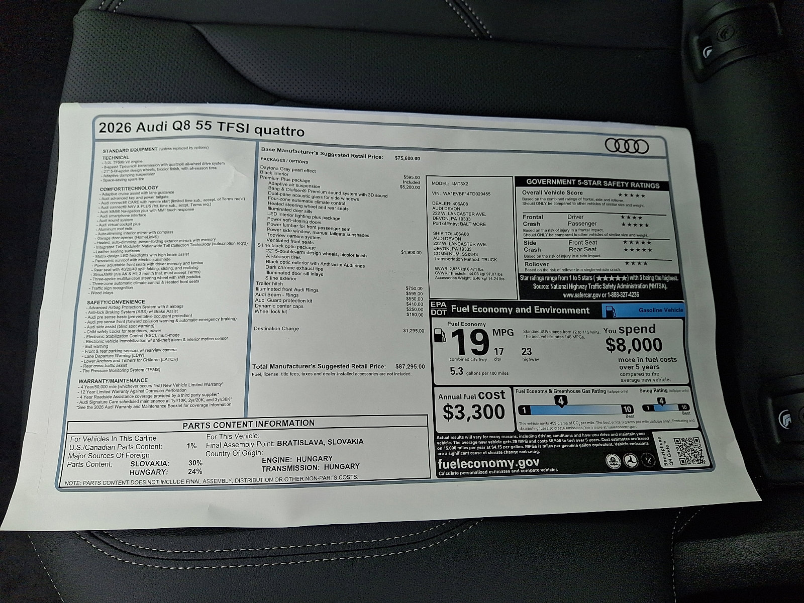 New 2026 Audi Q8 Premium Plus image 20