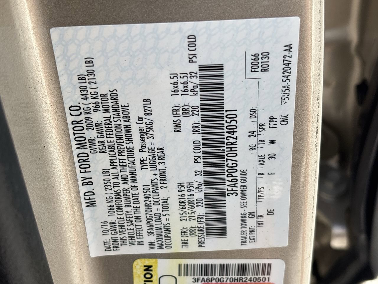 Used 2017 Ford Fusion S FWD image 32