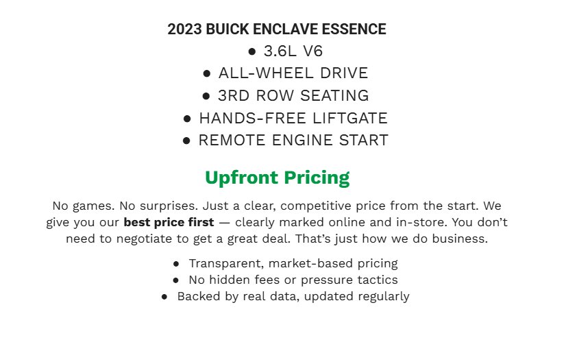 Used 2023 Buick Enclave Essence w/ Trailering Package, 5000 lbs. image 2