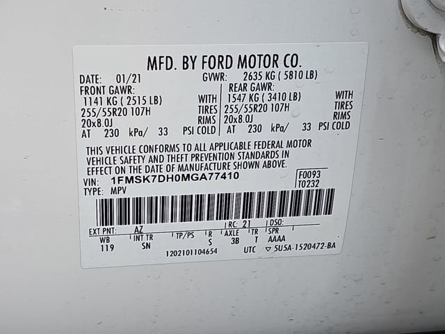 Used 2021 Ford Explorer XLT w/ Equipment Group 202A RWD image 39