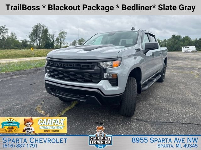 Certified 2024 Chevrolet Silverado 1500 Custom Trail Boss w/ Turbomax Blackout Package AWD/4WD image 7