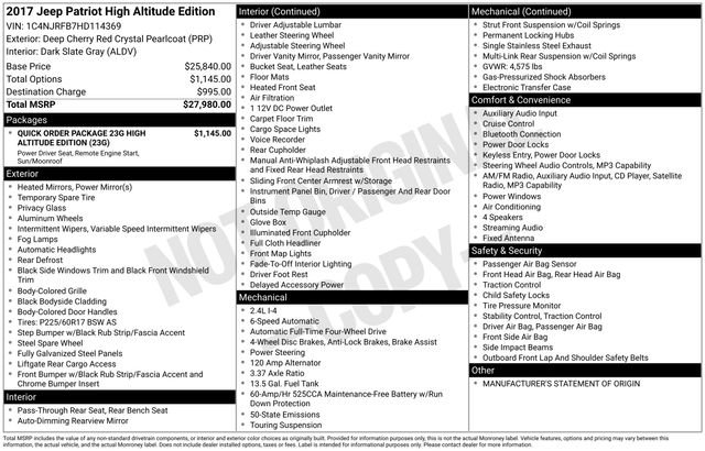 Used 2017 Jeep Patriot High Altitude image 47