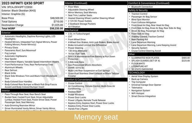 Used 2023 INFINITI QX50 Sport image 7