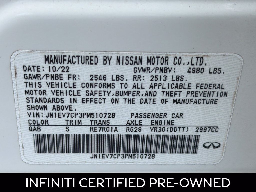 Certified 2023 INFINITI Q50 Sensory RWD image 28