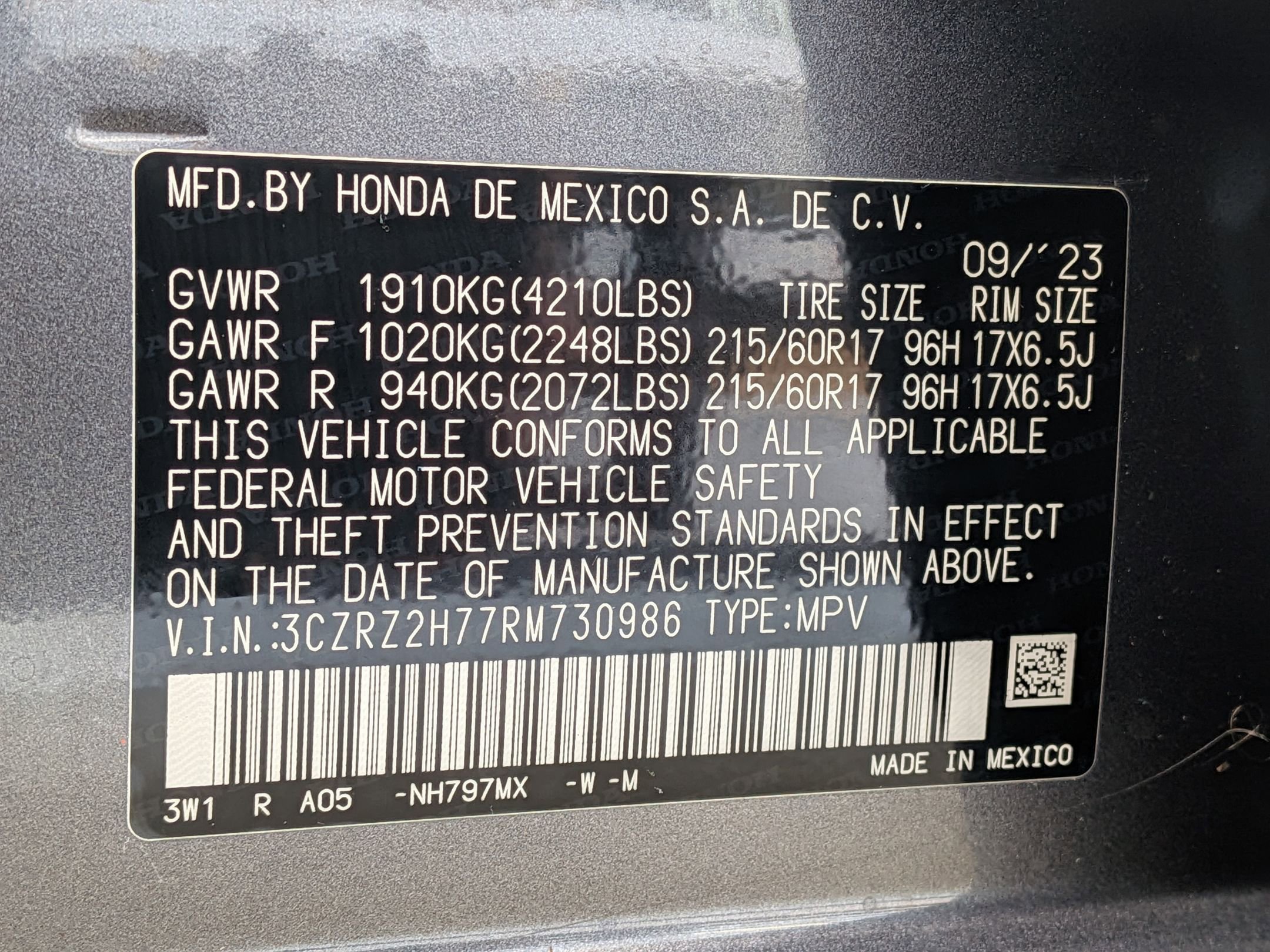 Used 2024 Honda HR-V EX-L image 31
