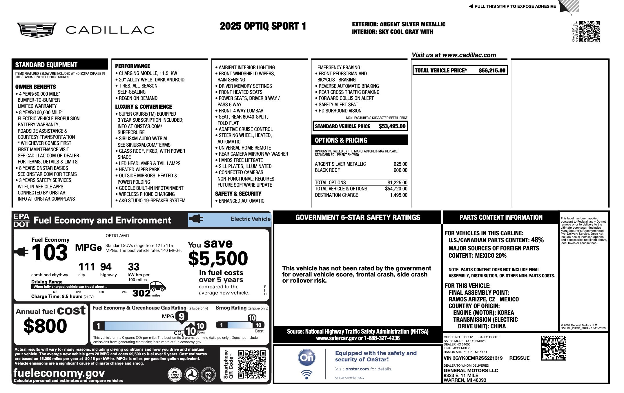 Used 2025 Cadillac Optiq Sport 1 image 6