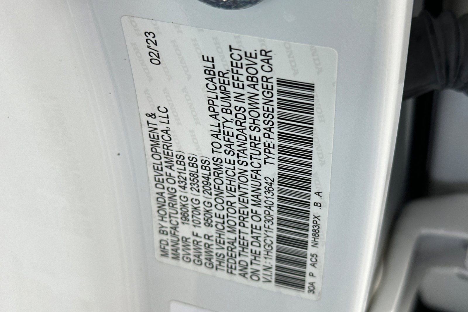 Certified 2023 Honda Accord EX image 27