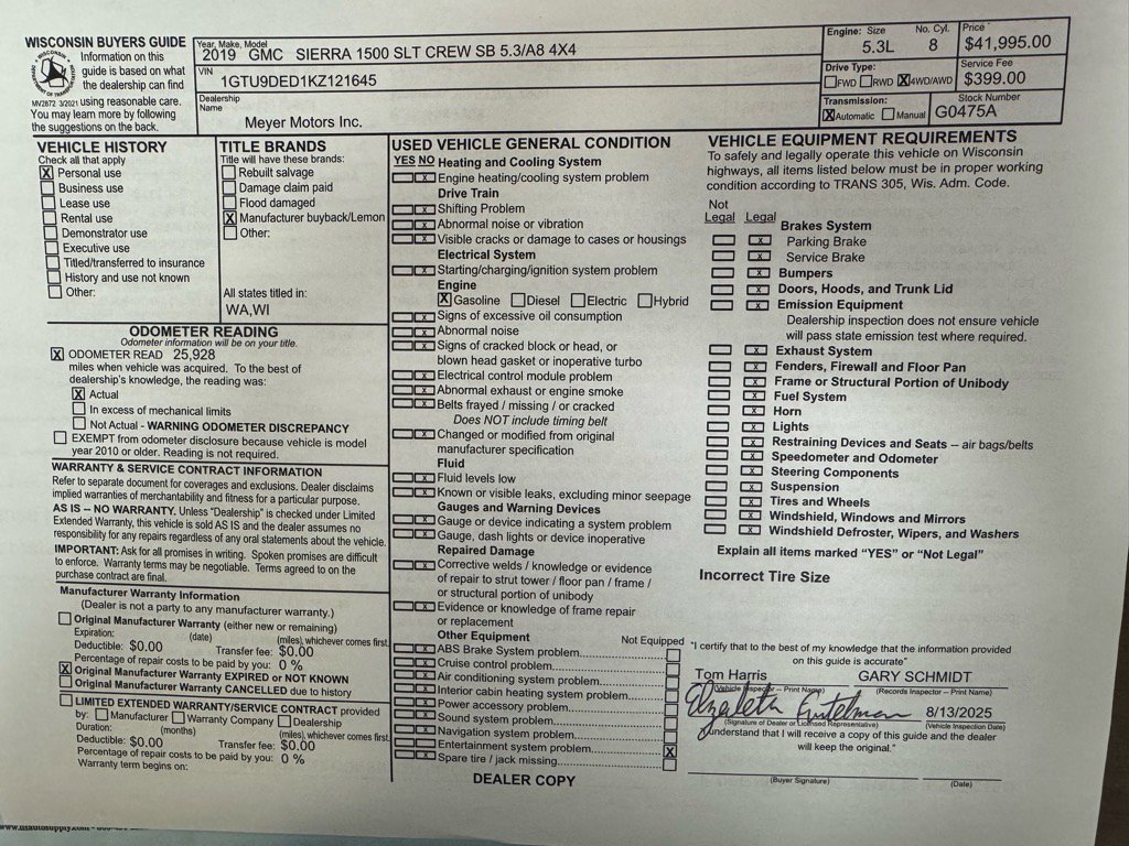 Used 2019 GMC Sierra 1500 SLT w/ SLT Premium Plus Package image 35