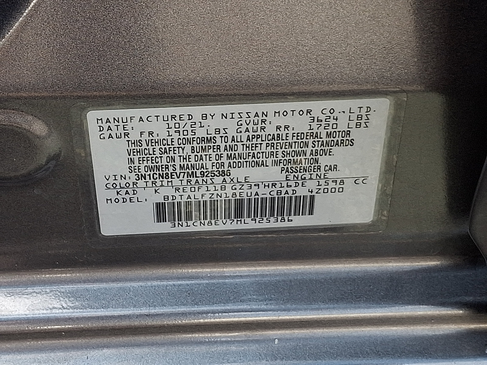 Used 2021 Nissan Versa SV FWD image 26