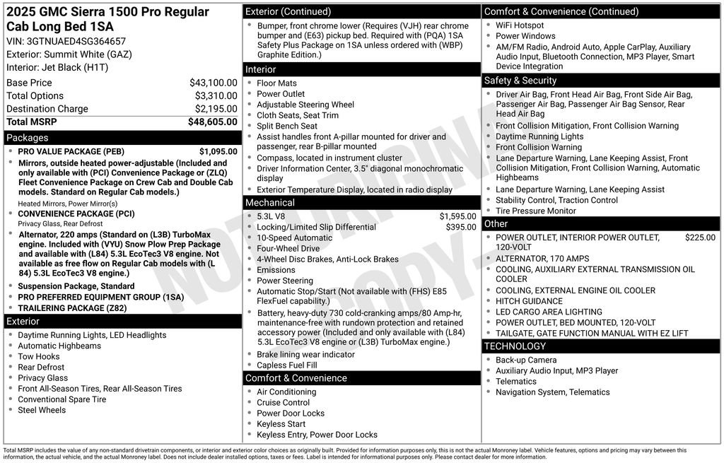 New 2025 GMC Sierra 1500 Pro w/ Pro Value Package AWD/4WD image 36