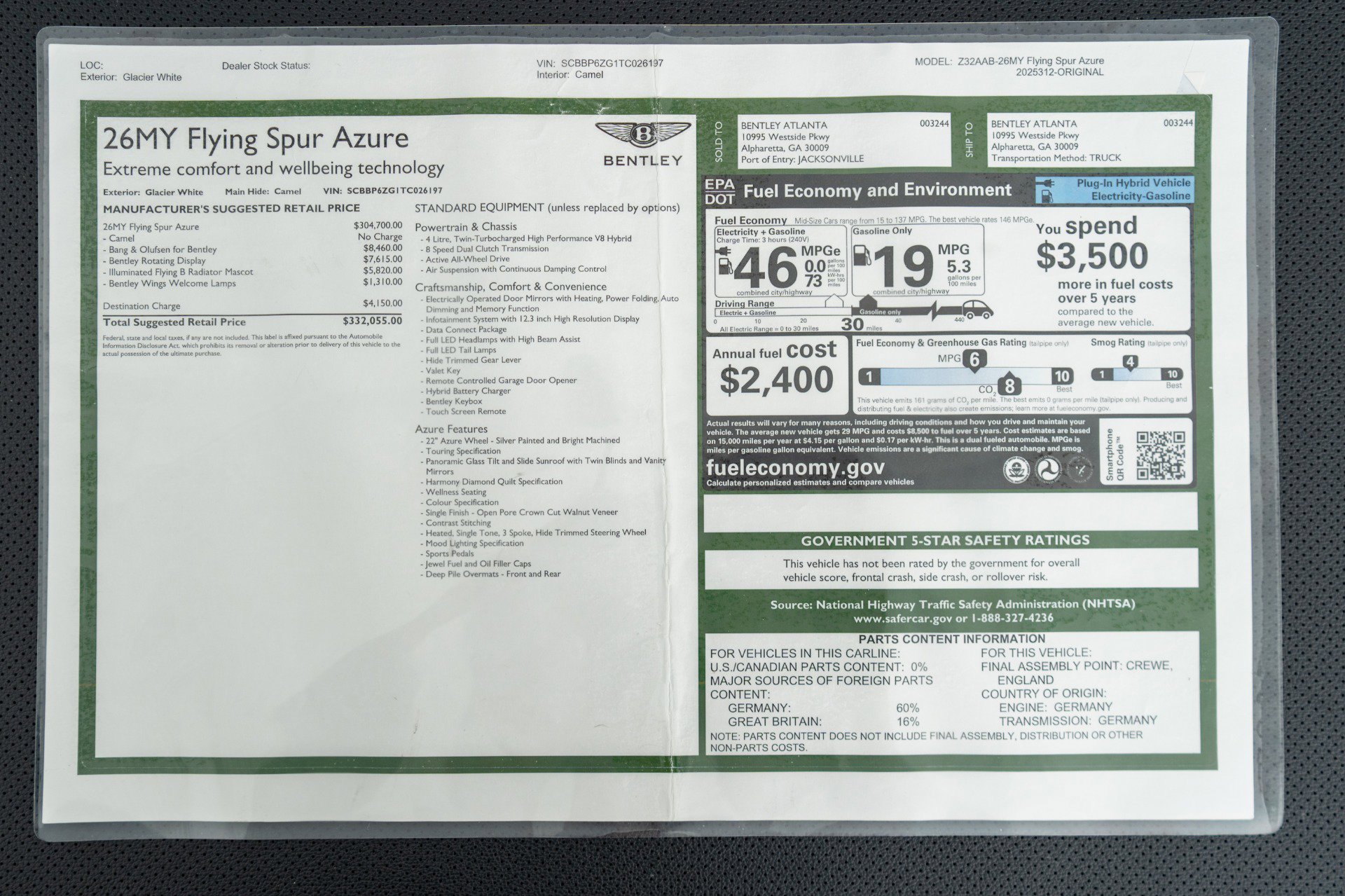 Used 2026 Bentley Flying Spur Plug-In Hybrid image 49