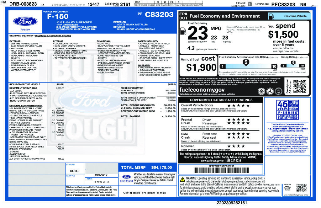 Used 2023 Ford F150 XLT w/ Equipment Group 302A High AWD/4WD image 34