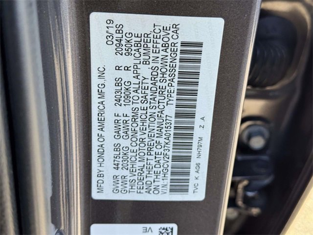 Certified 2019 Honda Accord Sport image 16