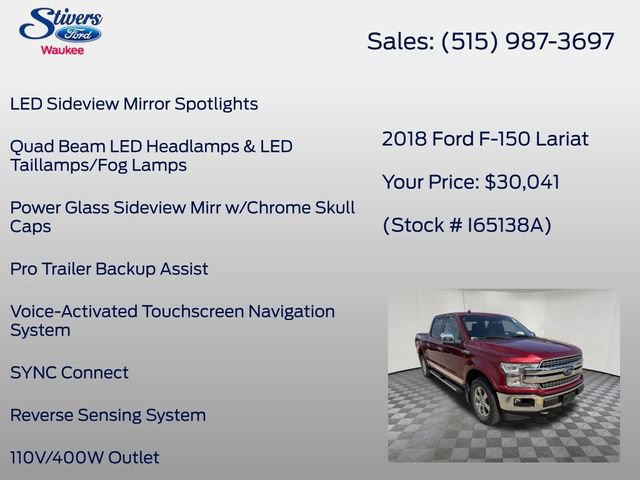 Used 2018 Ford F150 Lariat w/ Equipment Group 502A Luxury AWD/4WD image 27