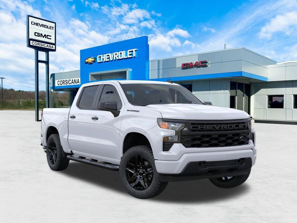 New 2026 Chevrolet Silverado 1500 Custom w/ Turbomax Blackout Package RWD image 1