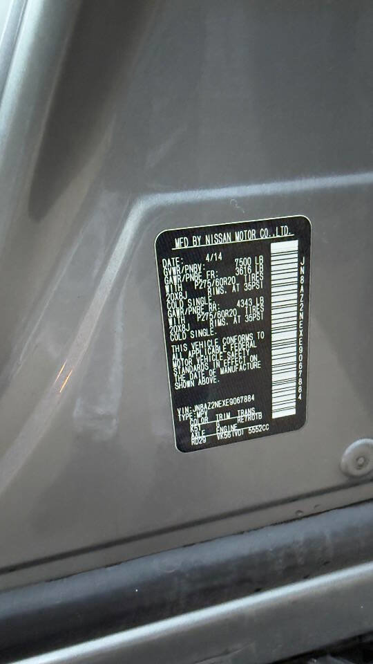 Used 2014 INFINITI QX80 4WD w/ Theater Package image 55