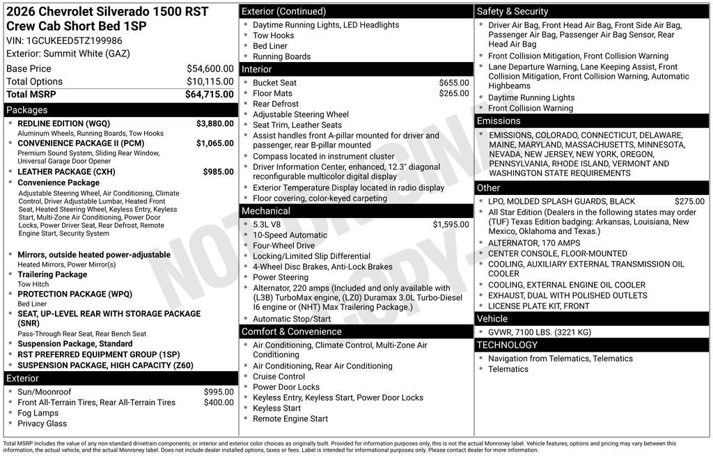 New 2026 Chevrolet Silverado 1500 RST w/ Redline Edition video 1