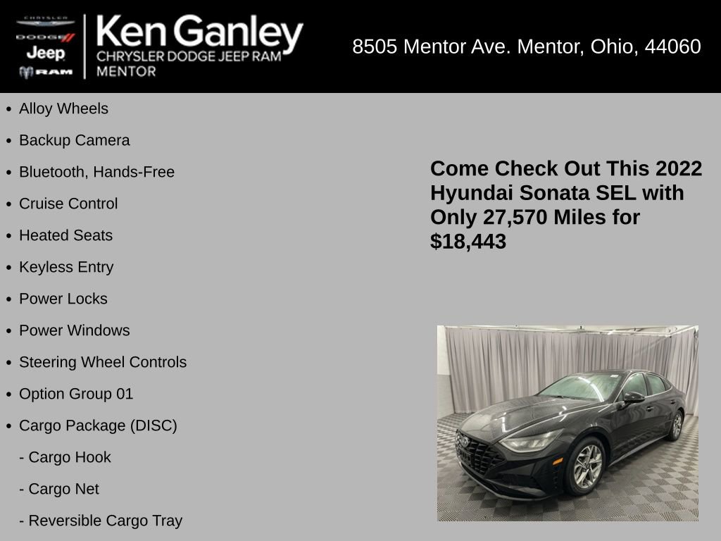 Used 2022 Hyundai Sonata SEL w/ Cargo Package image 5