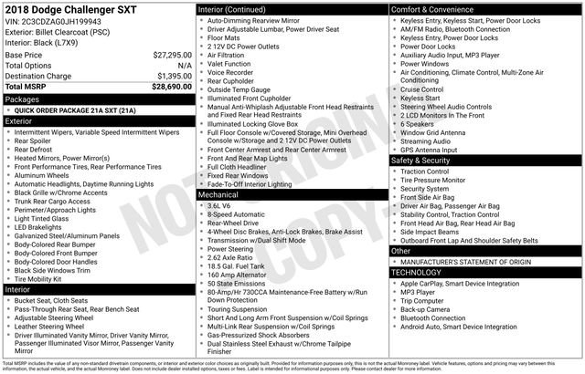 Used 2018 Dodge Challenger SXT RWD image 32