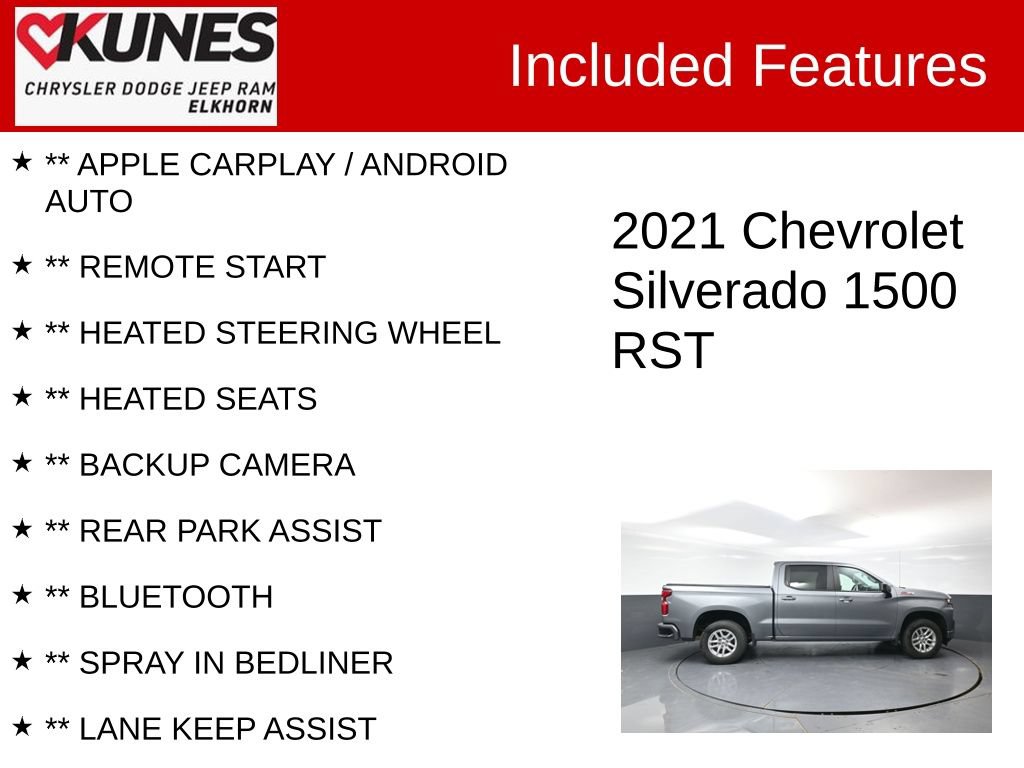 Used 2021 Chevrolet Silverado 1500 RST AWD/4WD image 2
