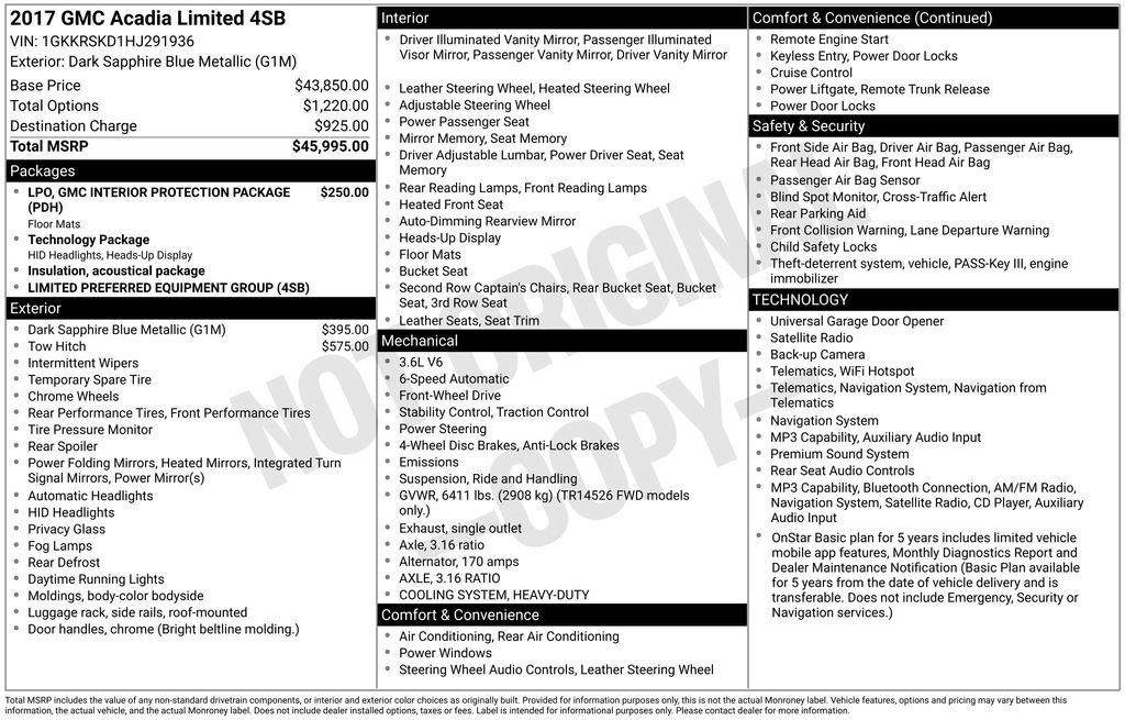 Used 2017 GMC Acadia Limited SLT image 6