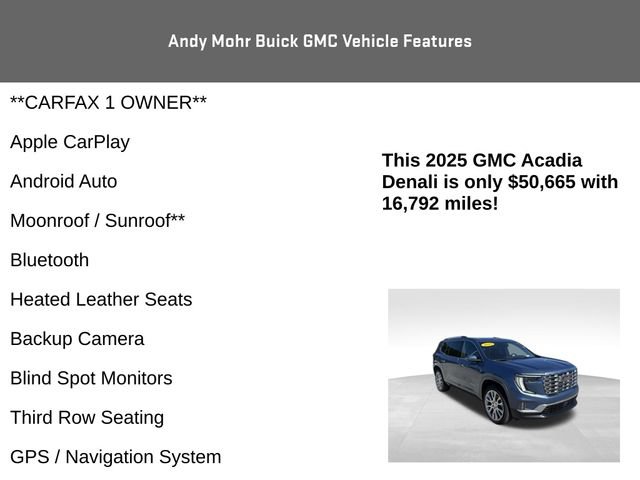 Used 2025 GMC Acadia Denali w/ Super Cruise Package AWD/4WD image 4