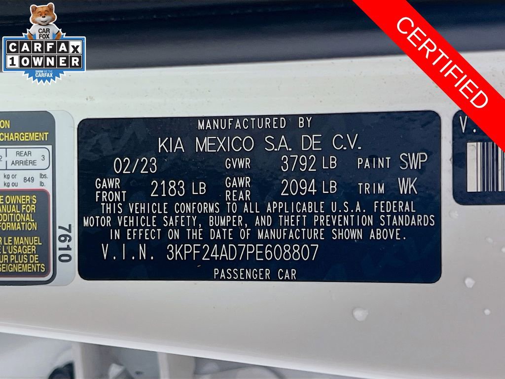 Certified 2023 Kia Forte LXS w/ LXS Technology Package FWD image 30