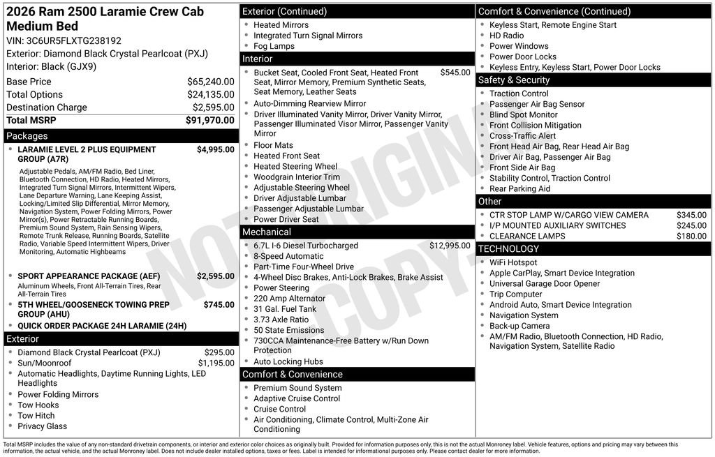 New 2026 RAM 2500 Laramie AWD/4WD image 15