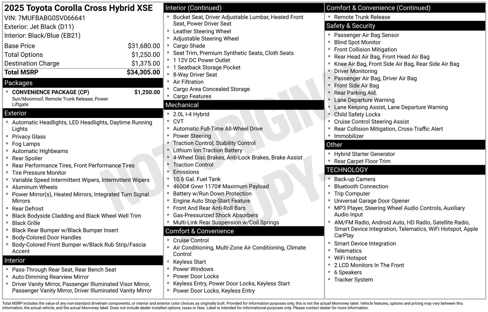 Used 2025 Toyota Corolla Cross AWD Hybrid w/ Convenience Package image 47