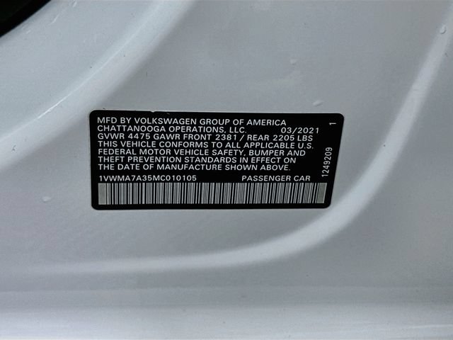 Used 2021 Volkswagen Passat 2.0T R-Line FWD image 34