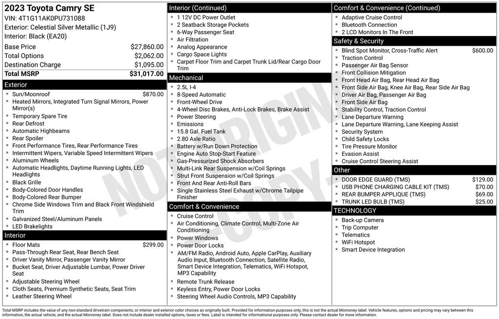 Certified 2023 Toyota Camry SE image 3