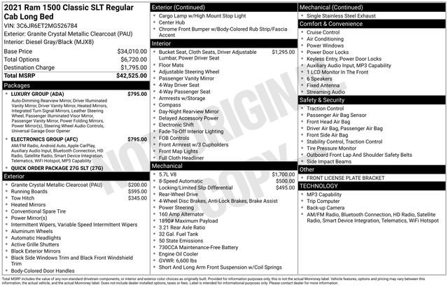 Used 2021 RAM 1500 Classic SLT w/ Electronics Group image 15