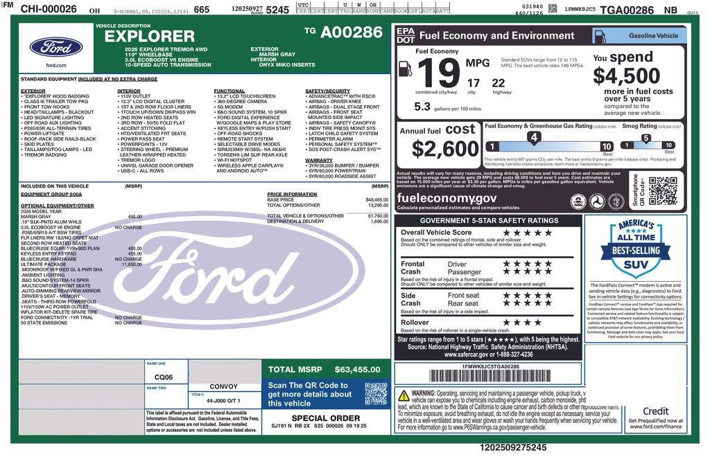 New 2026 Ford Explorer Tremor w/ Tremor Ultimate Package AWD/4WD image 24
