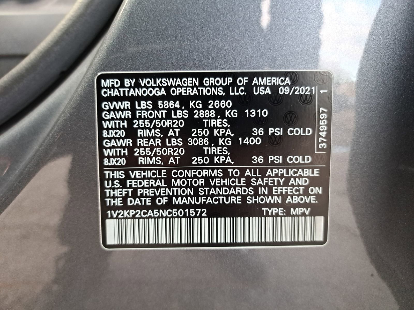 Used 2022 Volkswagen Atlas SE image 11