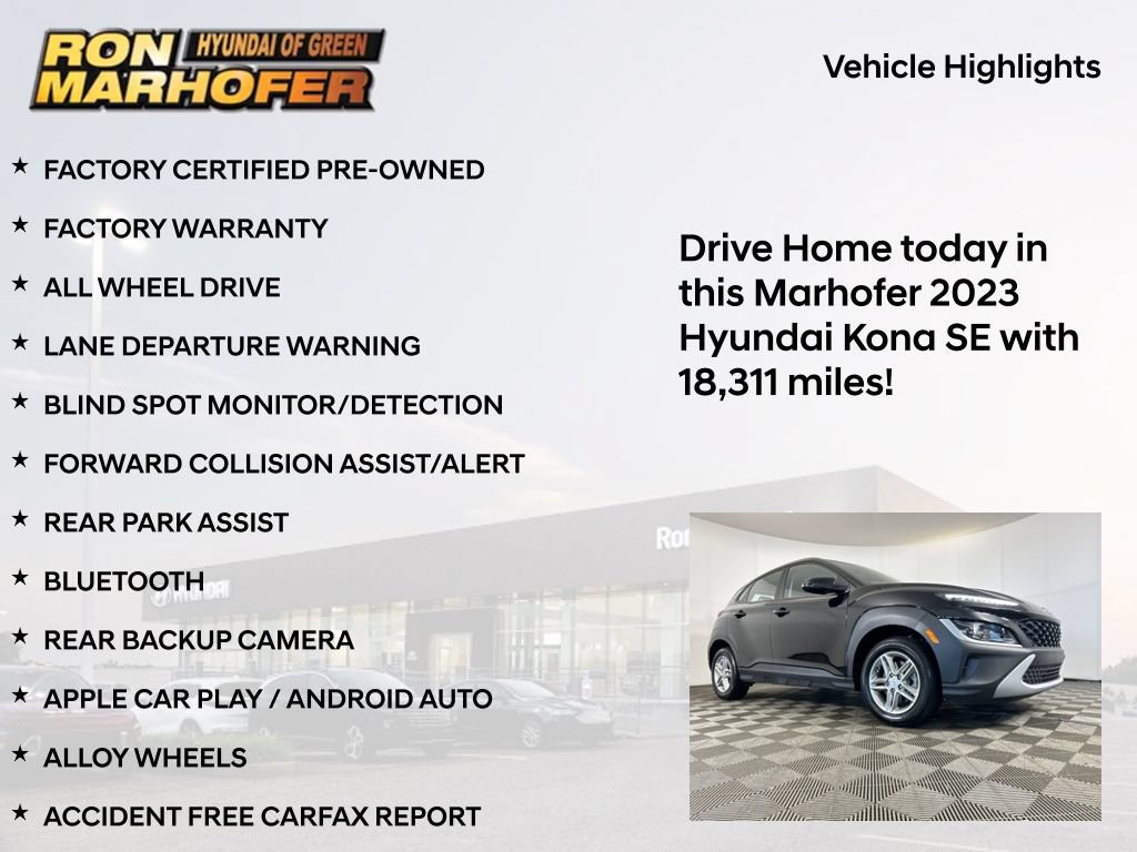 Certified 2023 Hyundai Kona SE AWD/4WD image 16