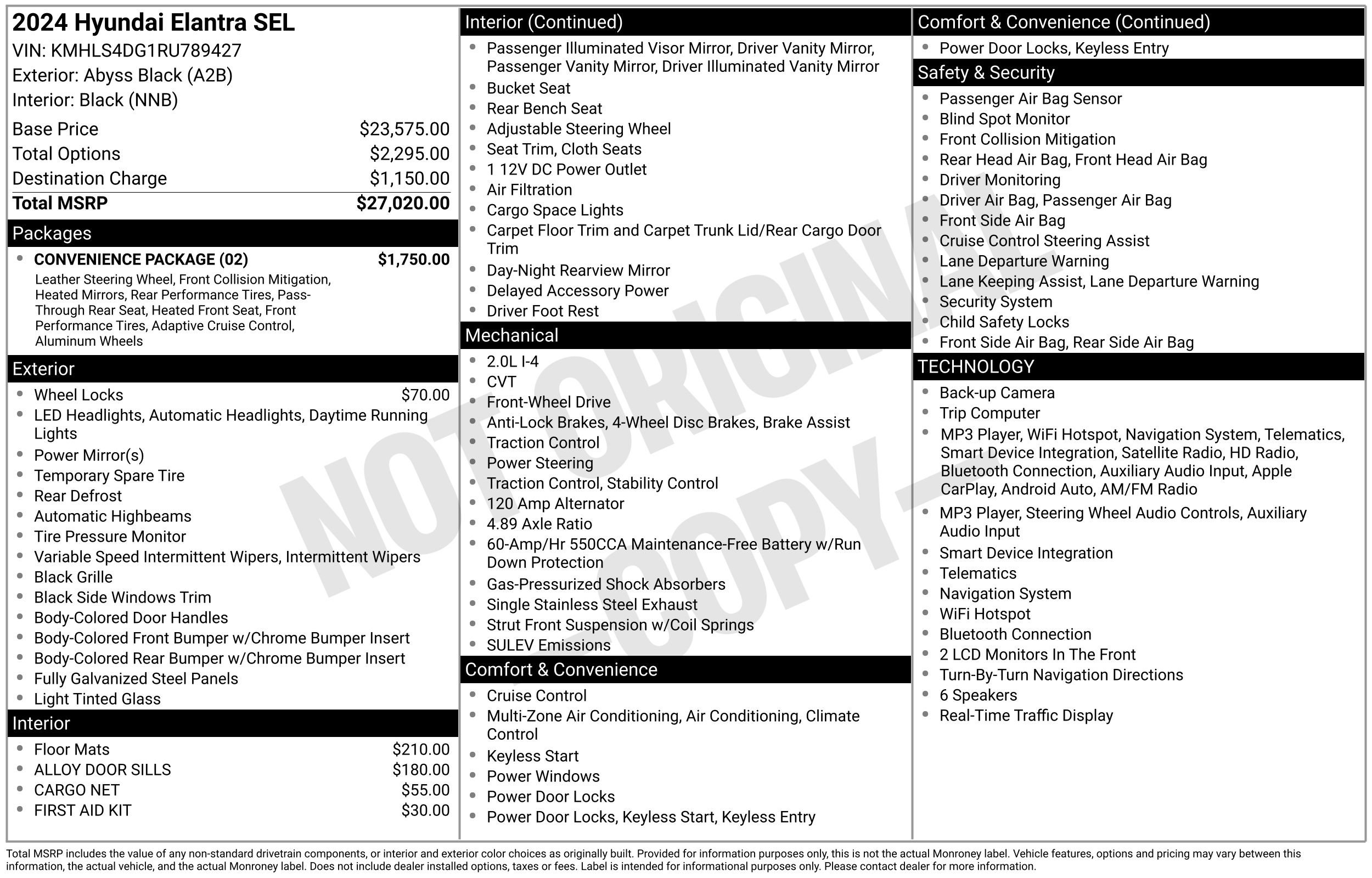Certified 2024 Hyundai Elantra SEL w/ Convenience Package FWD image 2