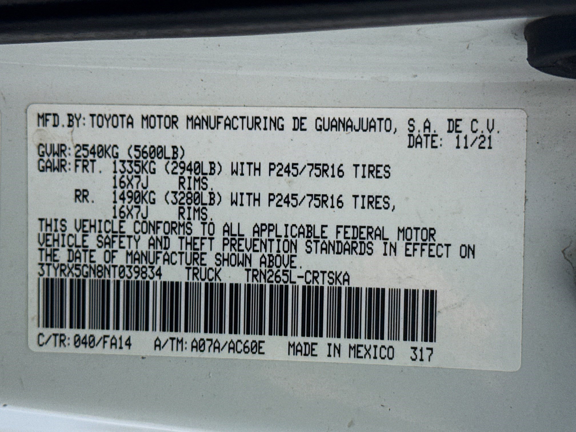 Used 2022 Toyota Tacoma SR RWD image 39