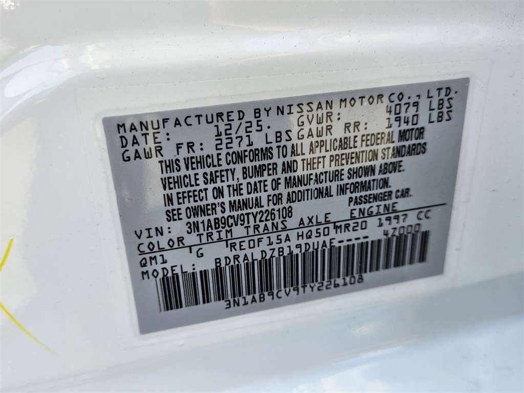 New 2026 Nissan Sentra SV image 4