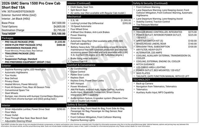 New 2026 GMC Sierra 1500 Pro w/ Pro Value Package AWD/4WD image 3