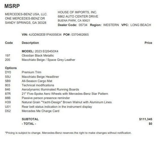 Certified 2023 Mercedes-Benz EQS 450+ 4MATIC SUV image 3