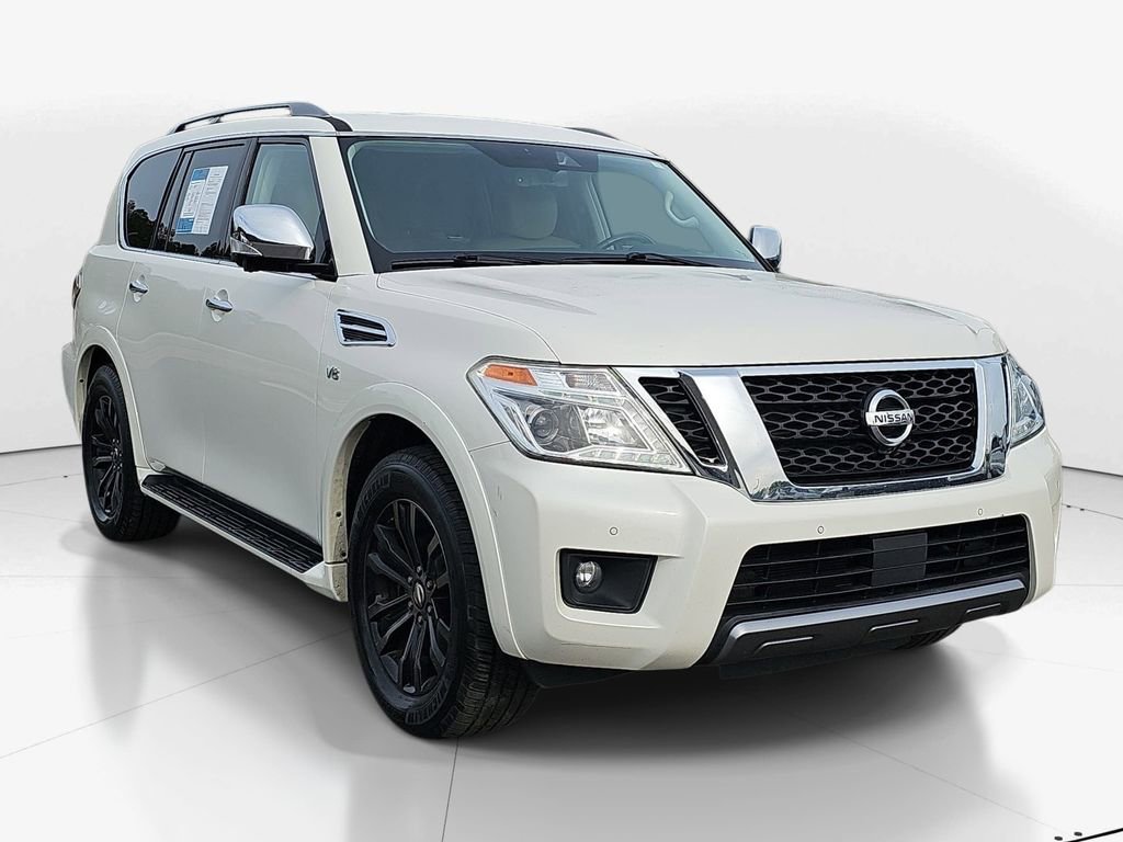 Used 2019 Nissan Armada Platinum w/ Captain's Chairs Package RWD video 2