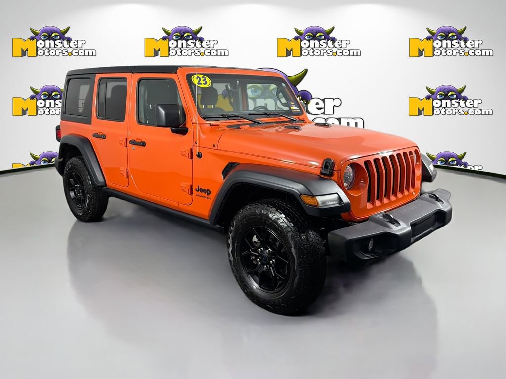 Used 2023 Jeep Wrangler Unlimited Sport w/ Uconnect 4C Nav & Sound Group AWD/4WD image 3