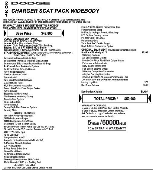 Used 2021 Dodge Charger Scat Pack RWD image 2