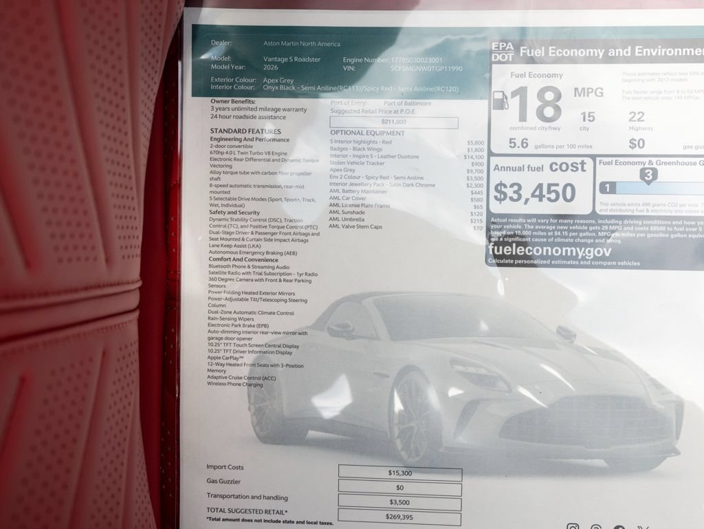 New 2026 Aston Martin V8 Vantage S RWD image 53