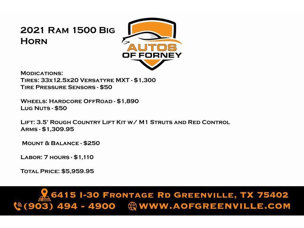 Used 2021 RAM 1500 Big Horn AWD/4WD image 2